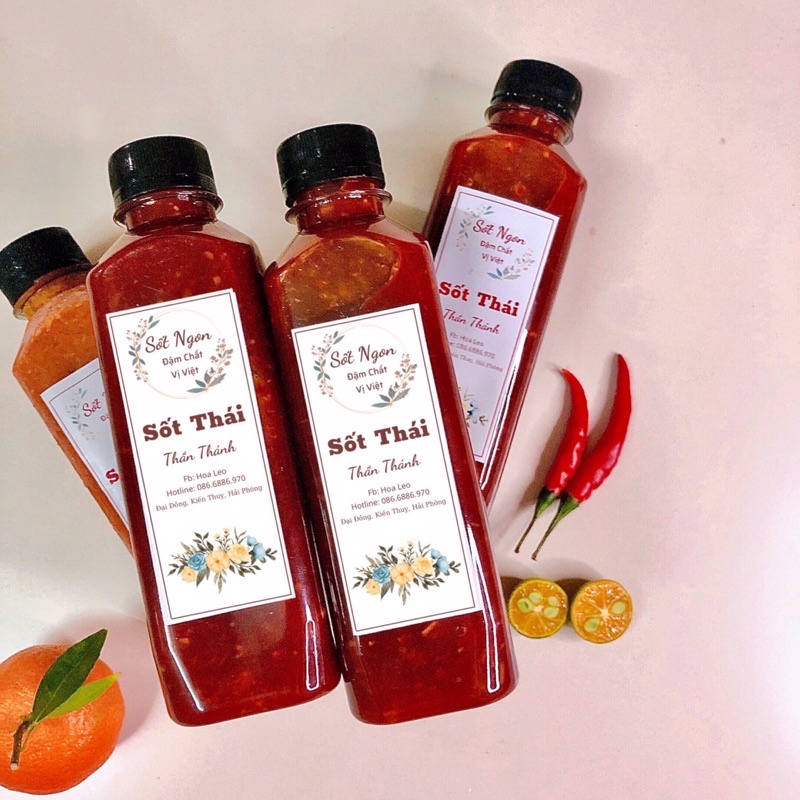 Combo 4 Chai Sốt Thái Trộn Chân Gà, Tai heo, Chấm Hoa Quả Loại Ngon