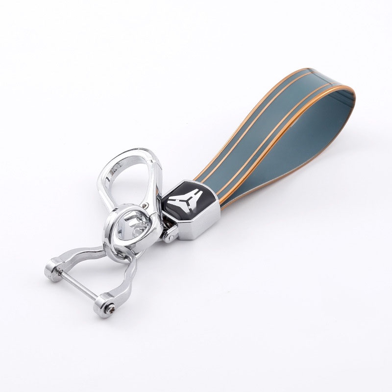 Móc Chìa Khóa Kẻ Viền Xoay 360 Độ Tiện Dụng