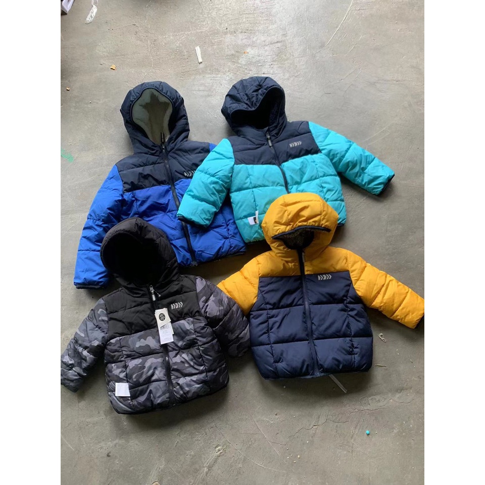 Áo phao George xuất dư xịn 2 mặt lót lông cực ấm cho bé SZ 2-14T