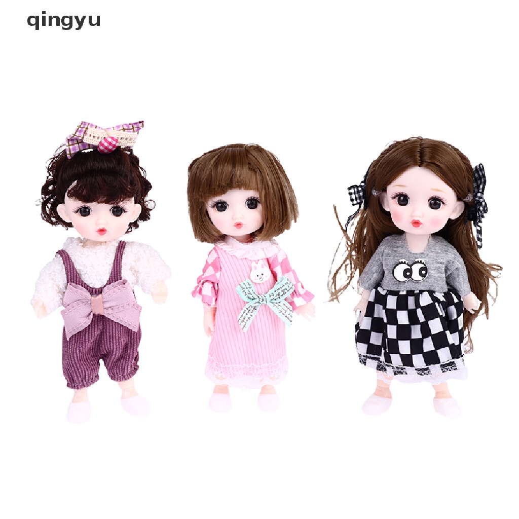 Bộ Tóc Giả Toàn Phần Có Khớp Chuyển Động Cho Búp Bê 16-17cm