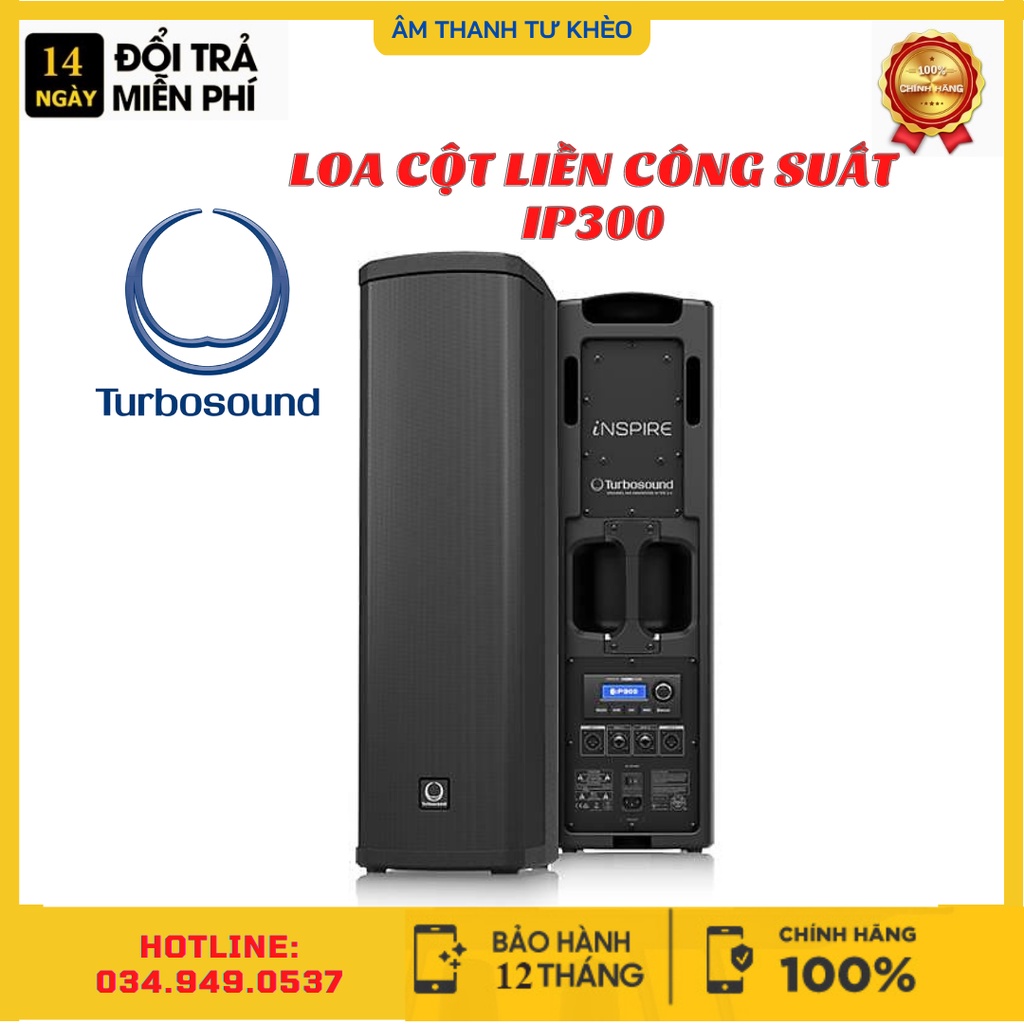 Loa cột active Turbosound IP300, Mạch class D cho công suất 600w, Hỗ trợ kết nối không dây Bluetooth