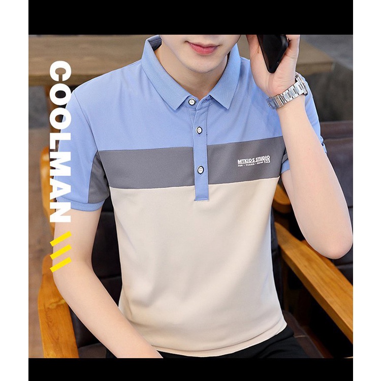 Áo thun polo nam có cổ tay ngắn mẫu đẹp 2023 in chữ STUDIO chất thun cotton 4c thoải mái thoáng mát