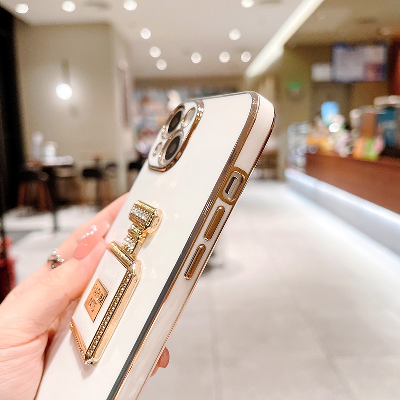 Samsung Galaxy M11 M12 M21 M30S M51 M62 F62 M32 M22 M23 4G 5G Cho Ốp lưng điện thoại In Hình Mirror Perfume Folding Bracket