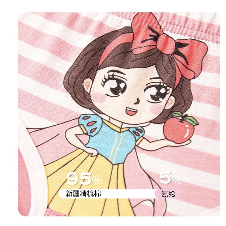 [TG04 Chip cotton] Quần lót bé gái công chúa bạch tuyết siêu xinh, chip trẻ em mẫu tam giác thoải mái Maruka Fashion