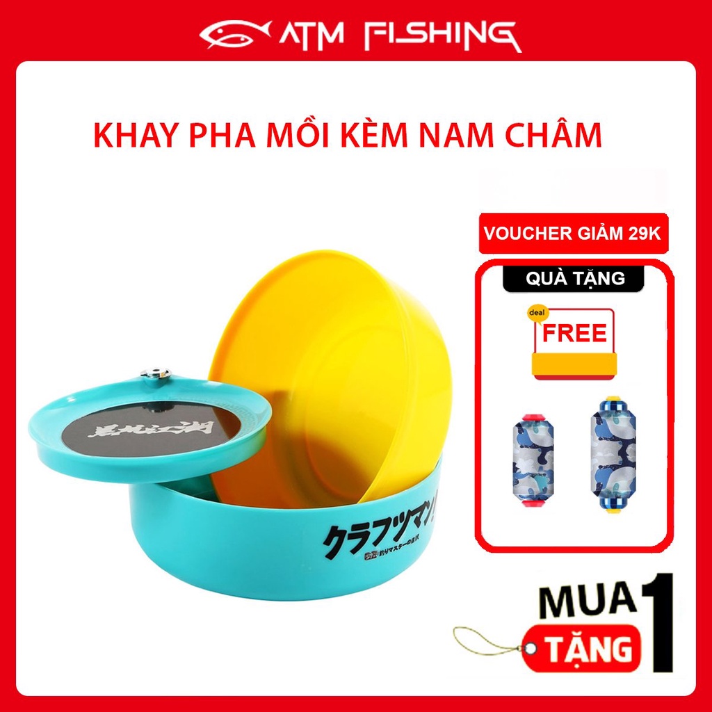 Khay Trộn Mồi Câu Đài Có Nam Châm Chất Liệu Cao Cấp