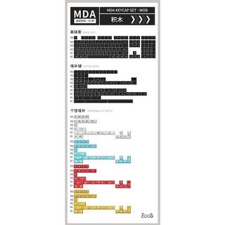 Bộ keycap AKKO WOB (PBT Double-Shot / MDA profile / 282 nút)