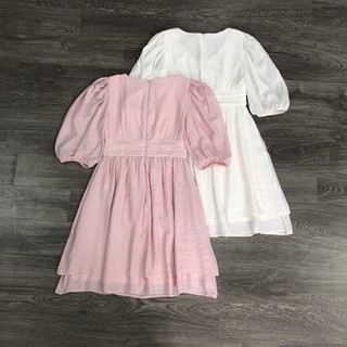 Đầm WAREH@USE xếp eo nút tay bồng