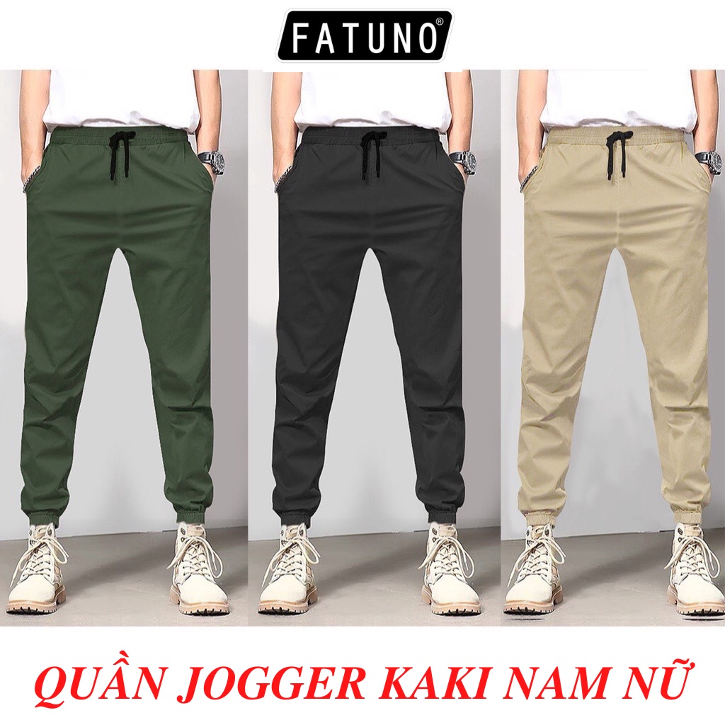 Quần jogger nam nữ vải kaki phong cách năng động trẻ trung dáng Hàn Quốc