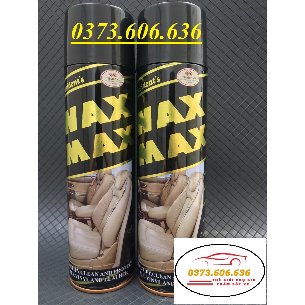 Chai Xịt Đánh Bóng Nội Thất Ghế Da Túi Sách - Đánh Bóng Ô Tô Xe Máy - Bình Xịt Đánh Bóng Và Làm Sạch Wax Max