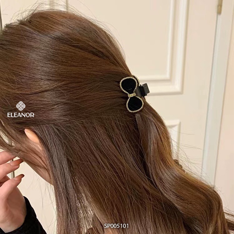 Kẹp tóc nữ càng cua Eleanor Accessories hình nơ đính đá phụ kiên tóc 5101