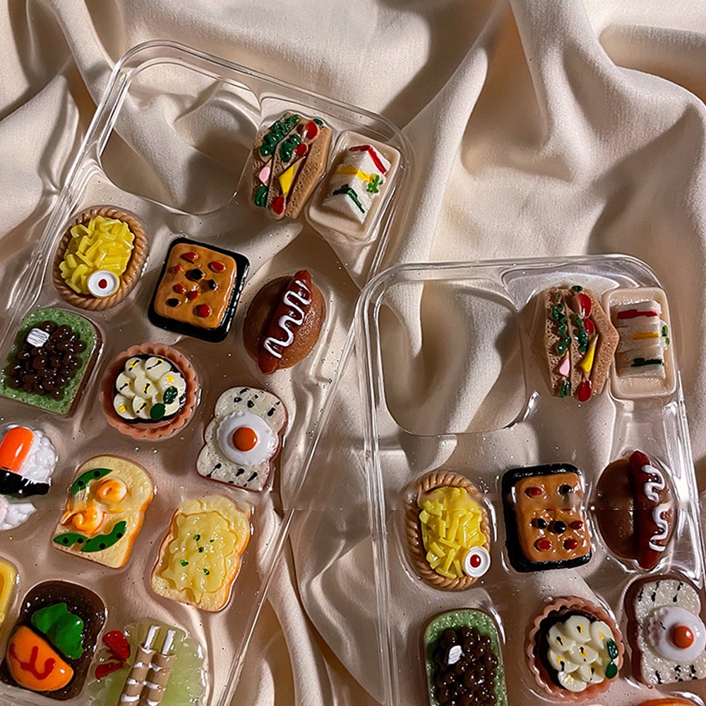 Ốp Điện Thoại TPU Mềm Siêu Mỏng Hấp Thụ Sốc Hình Trứng / Sushi 3D Cho IPhone 14 Pro Max 11 7Plus 13 12 11 Pro Max X XS XR