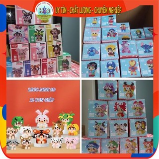 Xếp hình mini 3D 12 con giáp - cung hoàng đạo và các nhân vật hoạt hình đáng yêu -Chọn mẫu