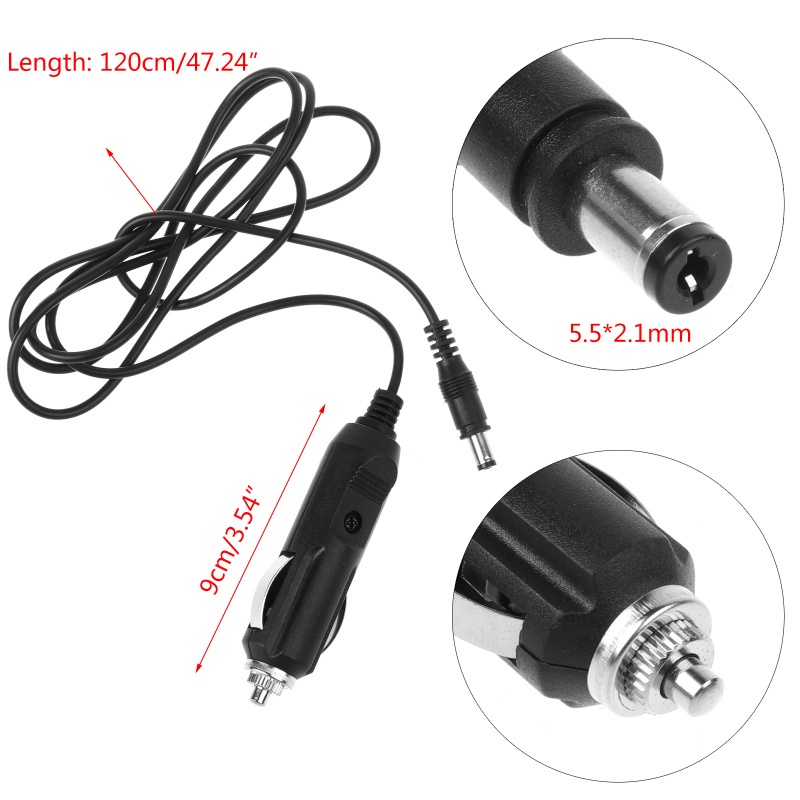 Tẩu Sạc 12V DC 5.5mm x 2.1mm Cho Ô tô - Xe Hơi