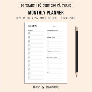 Template Monthly Planner - Journalholic