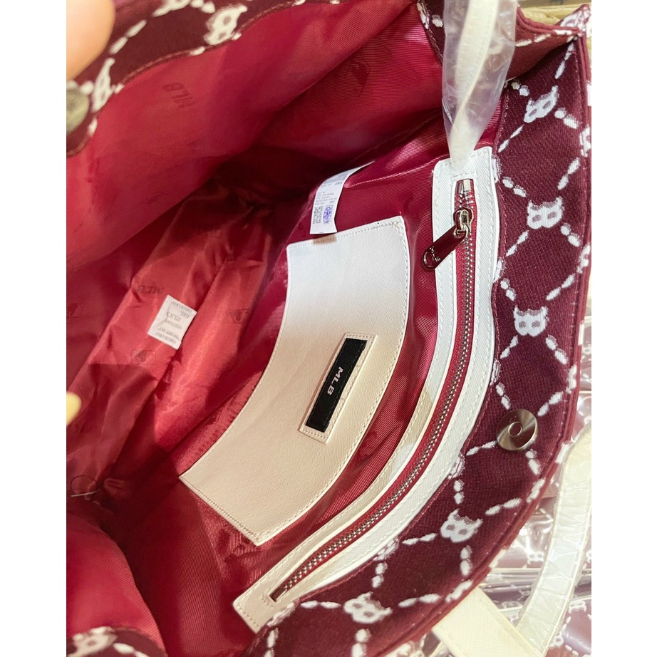 túi tote mlb kèm ví nhỏ size 37 x 40 x 9 cm nâu