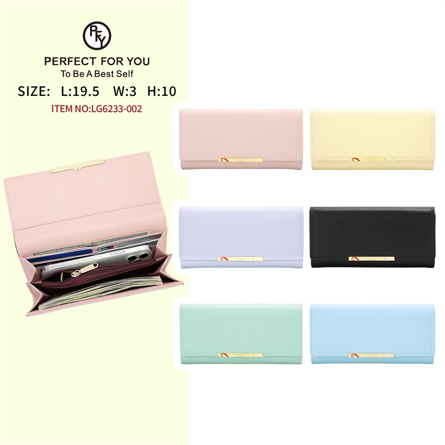 Ví Da Dáng Dài Phong Cách Hàn Quốc Chất Lượng Cao Cho Nữ 6233-002 Perfect For You