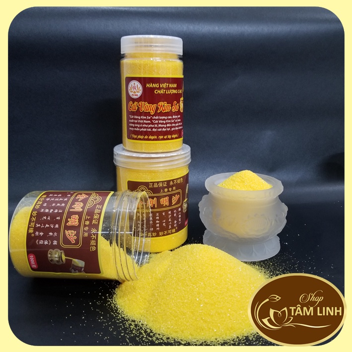 Cát vàng kim sa để Lư hương thời cúng Bàn Thờ hộp 500 gam