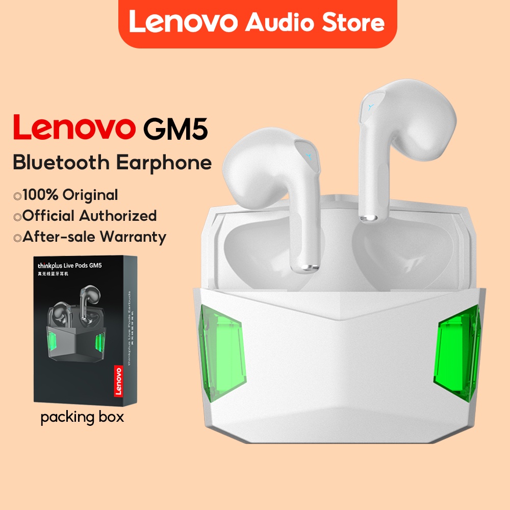 [Mã ELBMO2 giảm 12% đơn 500K] Tai nghe chơi game bluetooth không dây Lenovo GM5 TWS 45MS có mic chất lượng cao