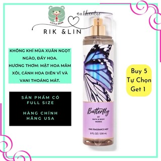Butterfly - xịt thơm toàn thân body mist bath & body works