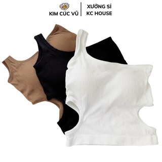 Áo bra nữ lệch vai sexy KC House áo bra thun gân đủ màu cá tính