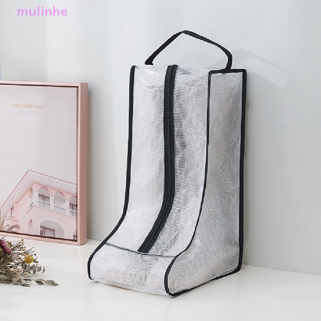 Túi Đựng Bảo Vệ Giày Bốt Trong Suốt Chống Nước Chống Bụi Có Khóa Kéo Tiện Dụng Mang Theo Du Lịch