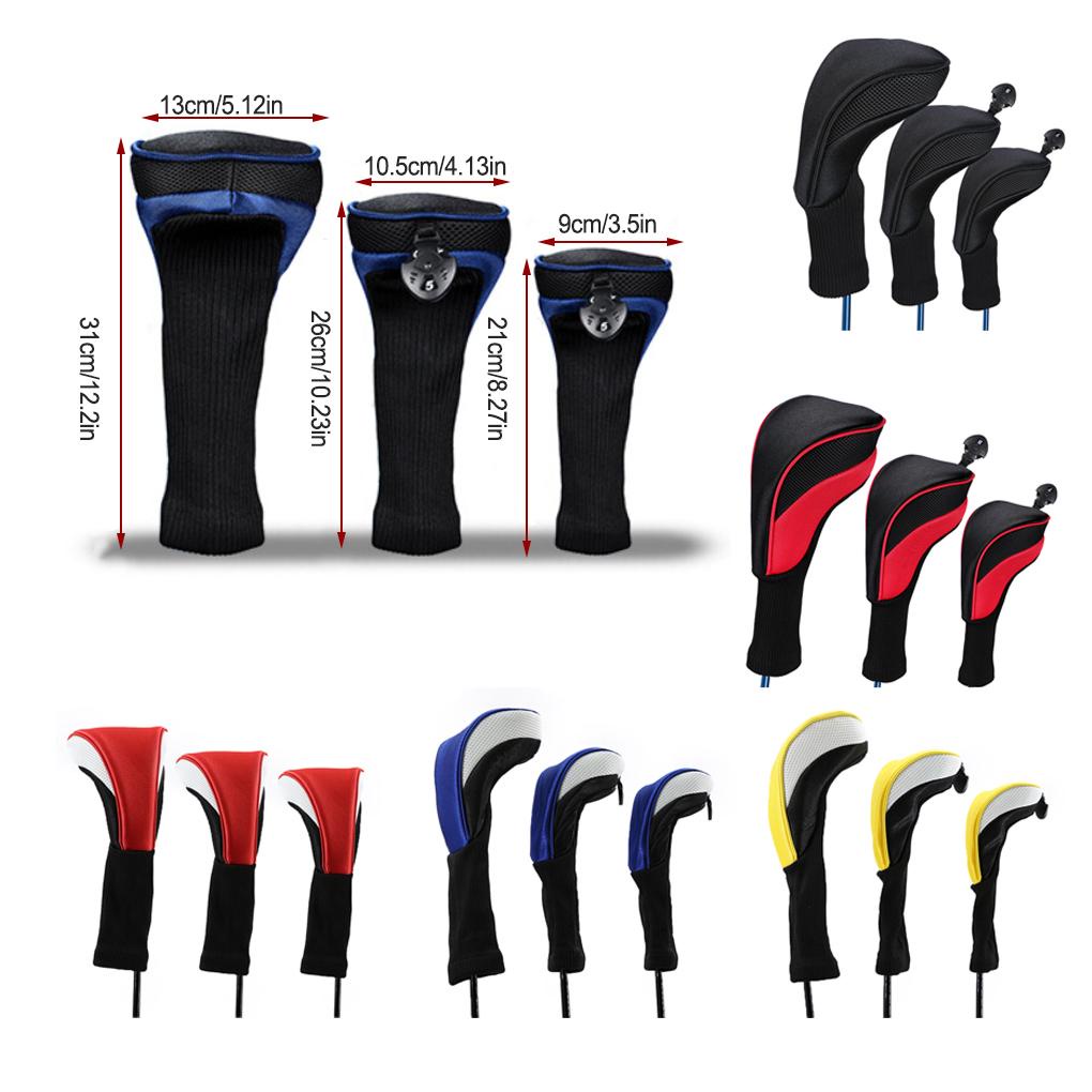 Bộ 3 Vỏ Bọc Đầu Gậy Đánh Golf Chống Bụi Tiện Dụng