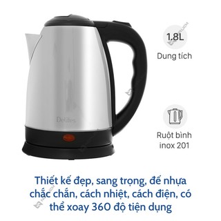 Ấm Siêu Tốc Đun Nước 1.8L Electric Kettle