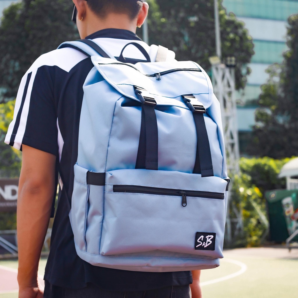 Essentials Backpack balo chính hãng thương hiệu S&B màu xanh