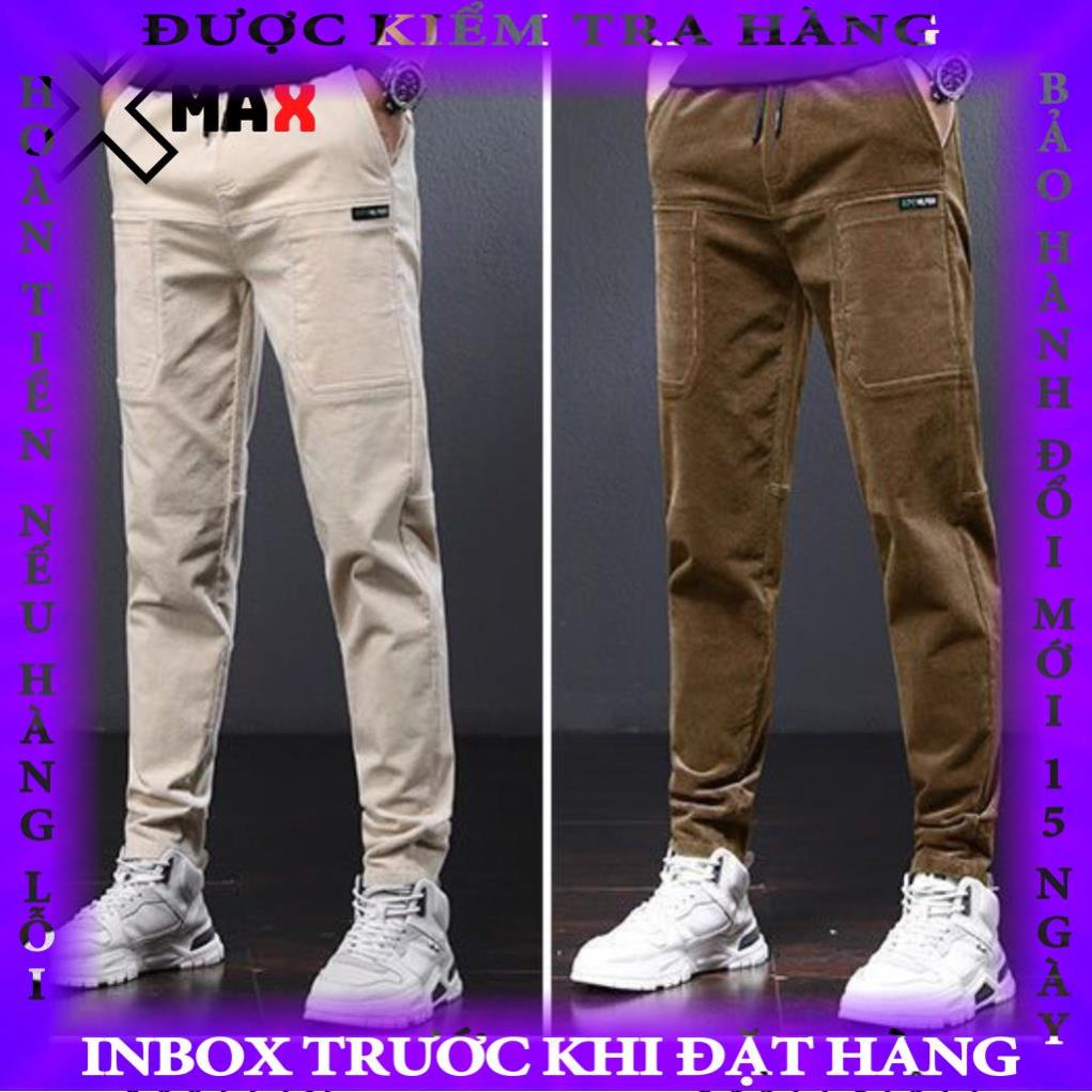 Quần baggy nam nhung tăm co giãn Xmax Hàn Quốc chất liệu cao cấp có túi phía trước HOT TREND STREET STYLE B080  hanthien