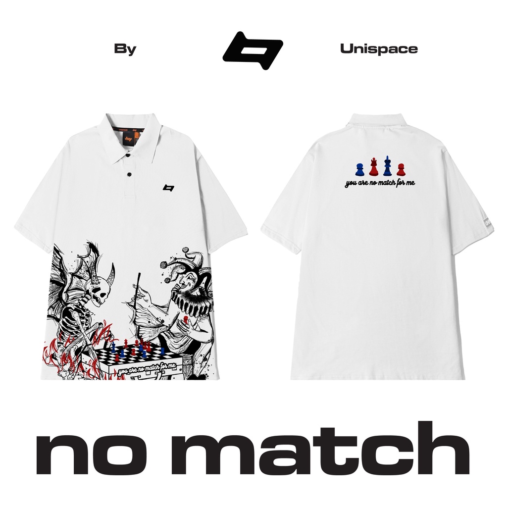 Áo polo local brand By Unispace tay lỡ form rộng unisex nam nữ cotton No Match