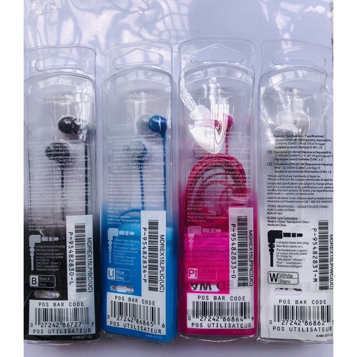 Tai nghe nhét tai Sony MDR-EX15LP  - Hàng Chính Hãng