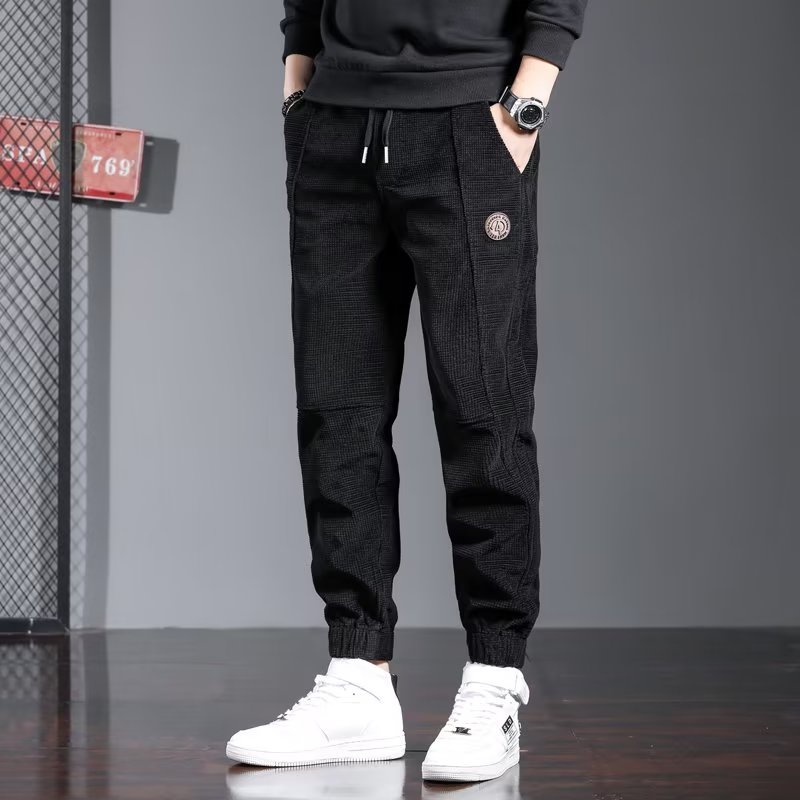 Quần Legging Thể Thao Chất Liệu Nhung Kẻ Thời Trang Dành Cho Nam Giới Có Size M-5XL