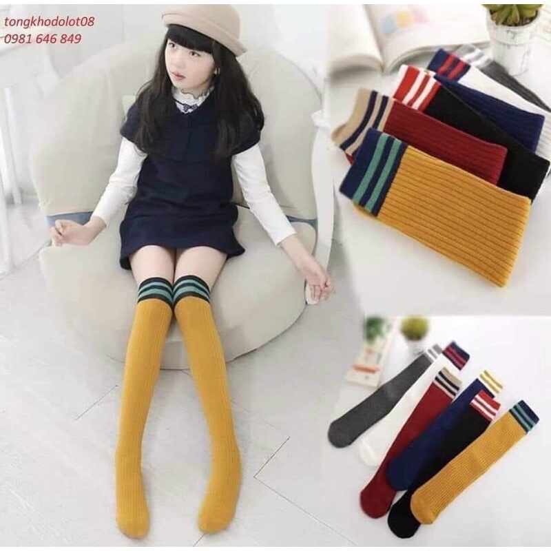 Tất vớ cho bé gái kiểu Hàn Quốc dài ngang đùi, freesize từ 3-8 tuổi