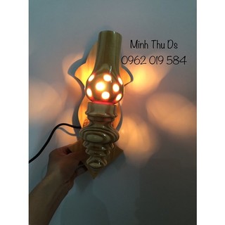 Đèn thờ treo tường bằng gỗ- đèn trang trí bàn thờ