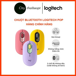 Chuột không dây bluetooth logitech pop mouse - hàng chính hãng