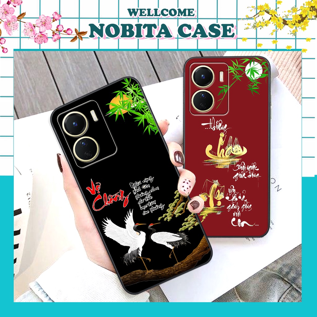 Ốp VIVO Y16 2022 in hình 3D thư pháp,tài lộc ,bình an,bền,đẹp