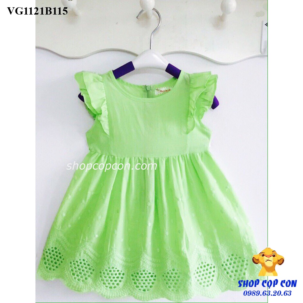 Đầm kate tay cánh tiên cho bé từ 8kg đến 22kg