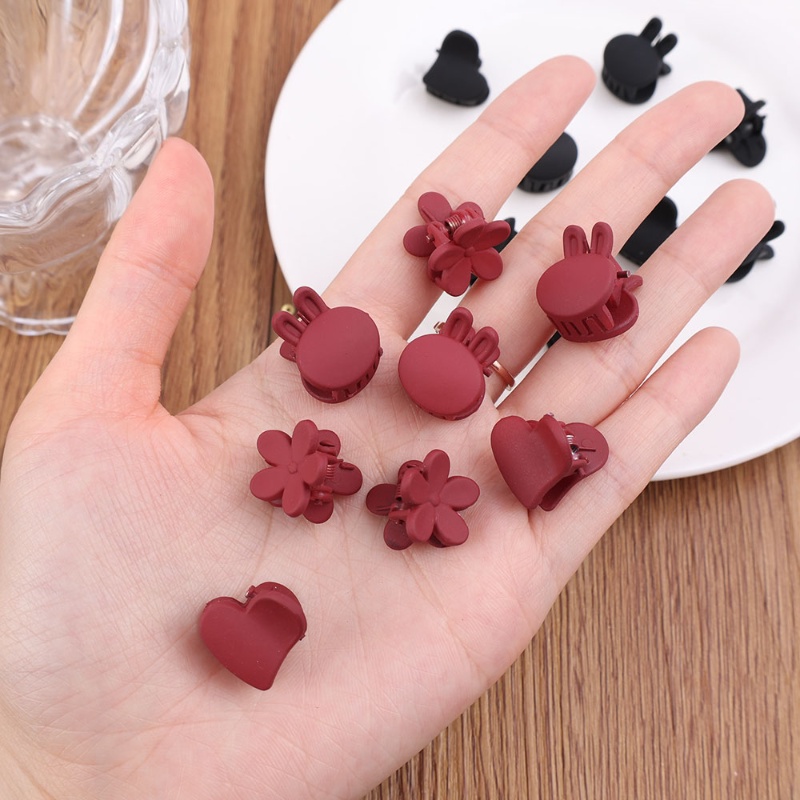 Set 5 Kẹp Tóc Mini Hình Hoa / Thỏ Đáng Yêu Cho Nữ