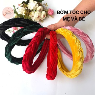 Bờm cài tóc bé gái và mẹ BUBY KID FASHION, băng đô cài tóc chất liệu nhung mềm cute dùng để chơi tết, có bán sĩ