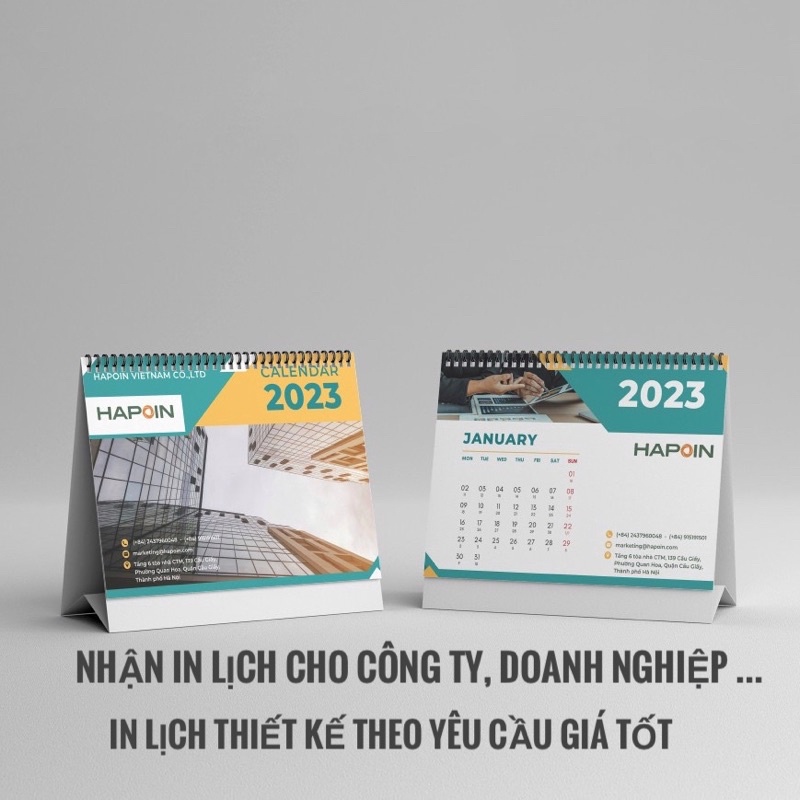 Lịch để bàn giữa năm 2023 - 2024 basic có ghi chú, có ngày âm lịch