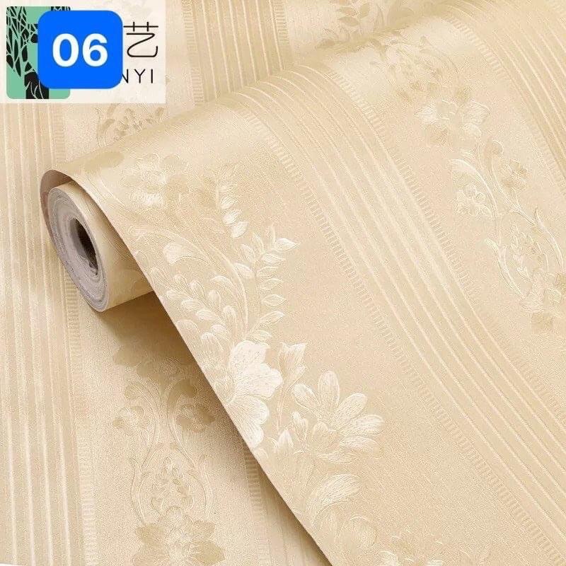 giấy dán tường hoa văn màu vàng