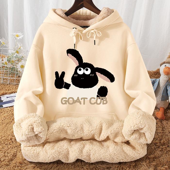 Áo Hoodie Lót Lông Cừu Dày Phong Cách Mới