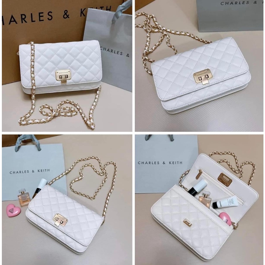 Túi Xách Nữ CNK Trám Ô Chỉ May 20cm