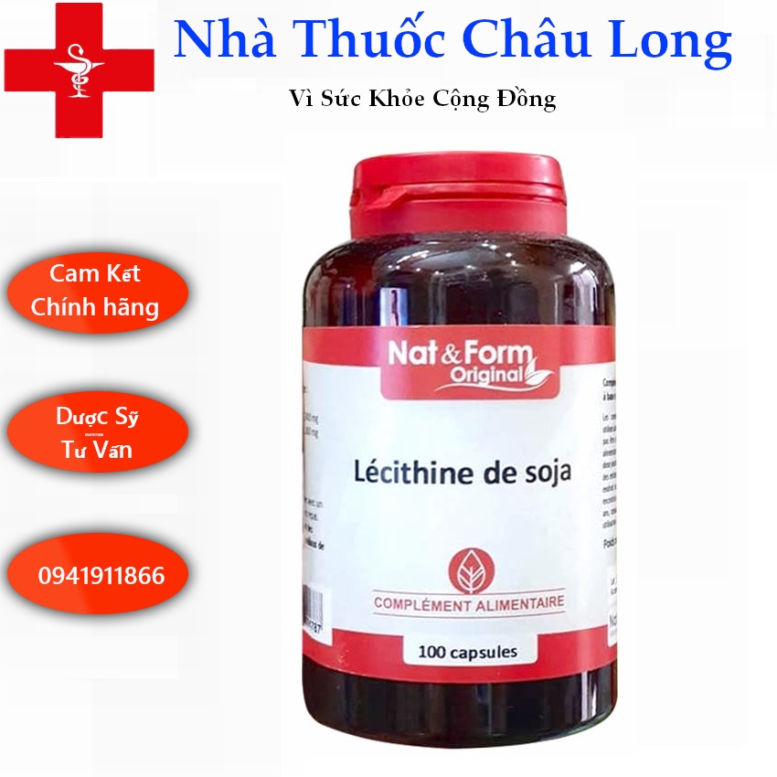Viên uống Mầm đậu nành hữu cơ Nat & Form Lecithine de soja 100 viên