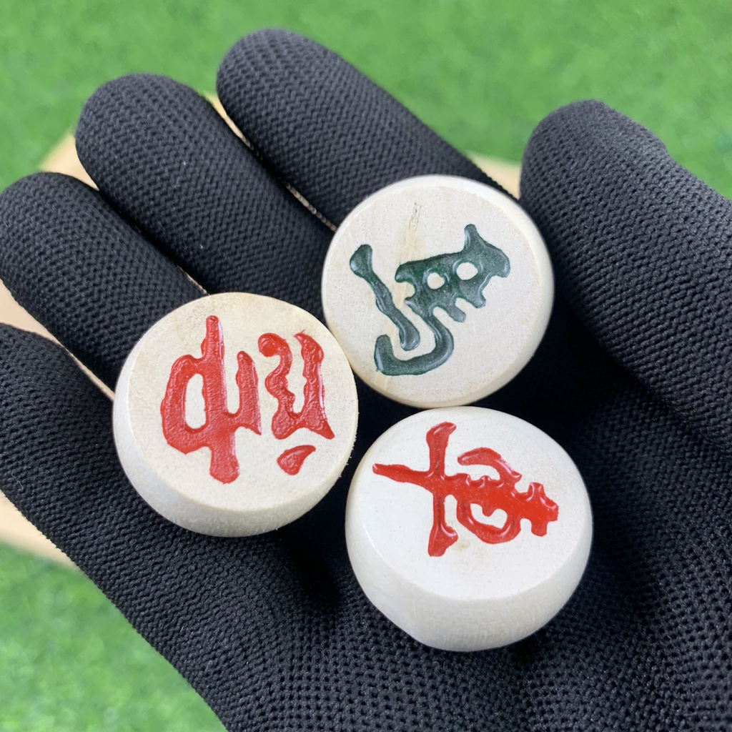 Quân Cờ Tướng Gỗ 3Cm Chữ Khắc Sắc Nét Rõ Ràng Bao Đập Không Nứt Chất Liệu Gỗ Tự Nhiên