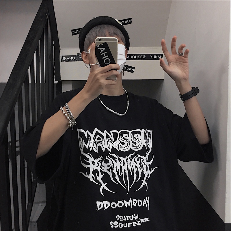 Áo thun AOKANG tay ngắn cổ tròn in họa tiết độc đáo