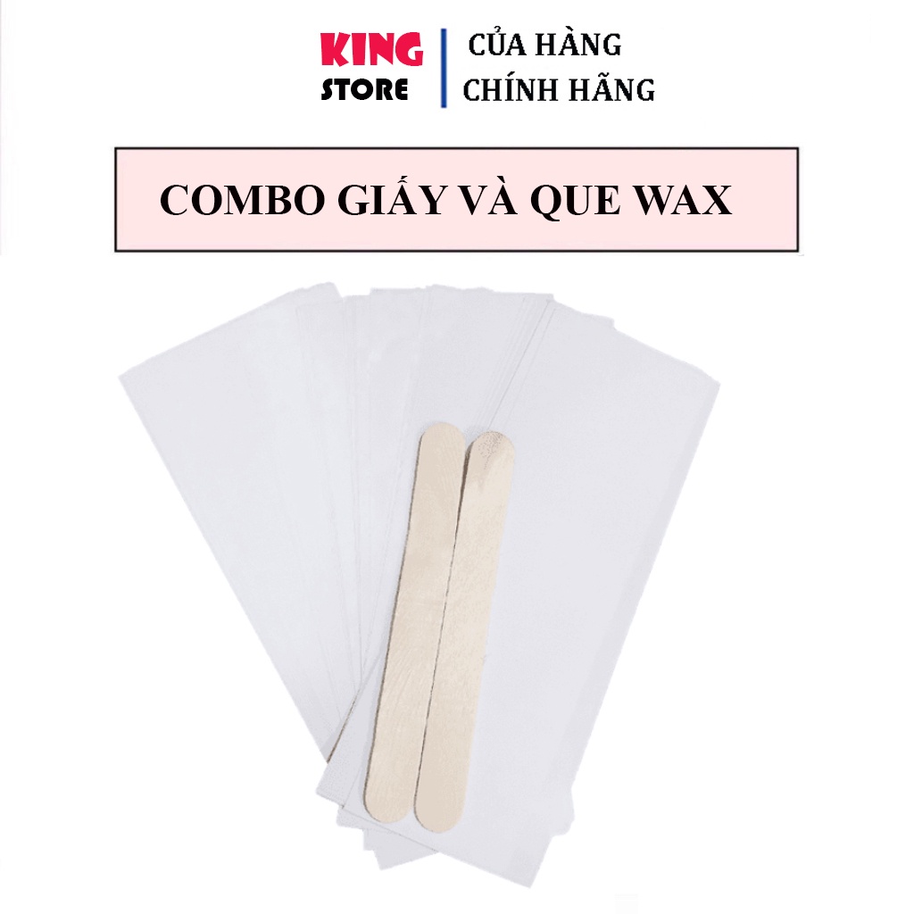 Combo giấy wax lông và que gạt.