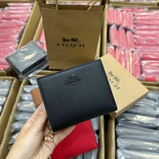 Ví coa*ch gập ngắn da thật siêu xinh