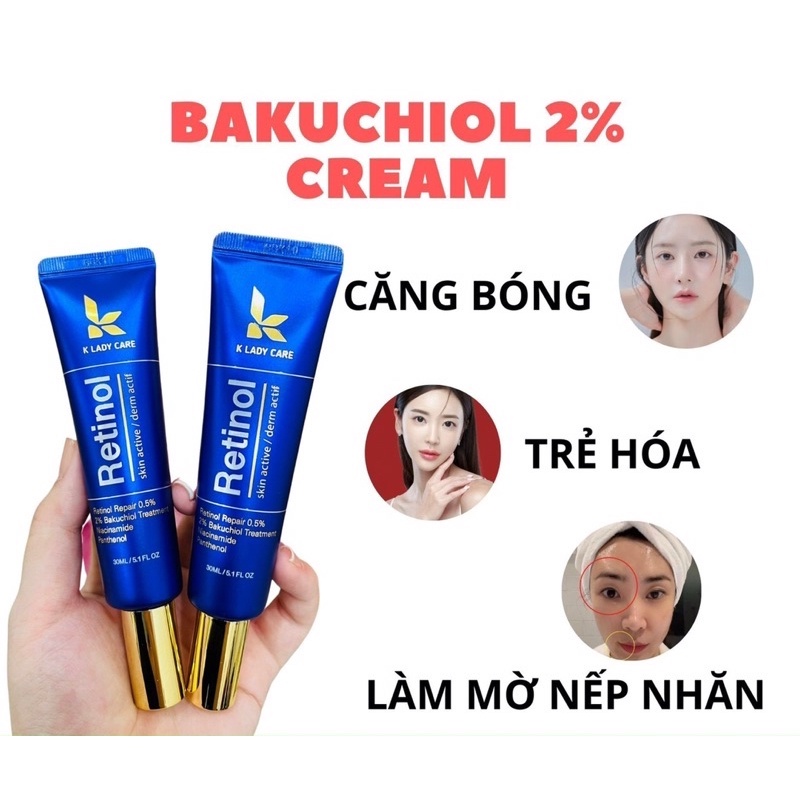 Kem Retinol K Lady Care 0.5% Hàn Quốc Kem Dưỡng Retinol Giữ Ẩm Căng Bóng Da Chuẩn Hàn Quốc