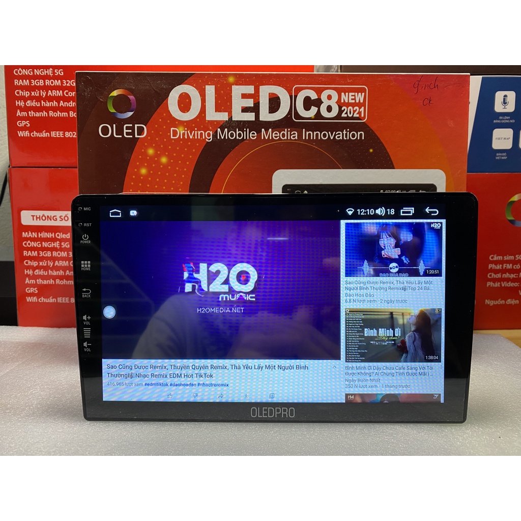 Combo màn hình OLEDPRO C8 kèm mặt dưỡng,dây nguồn zin cho xe MISUBISHI ATTRAGE